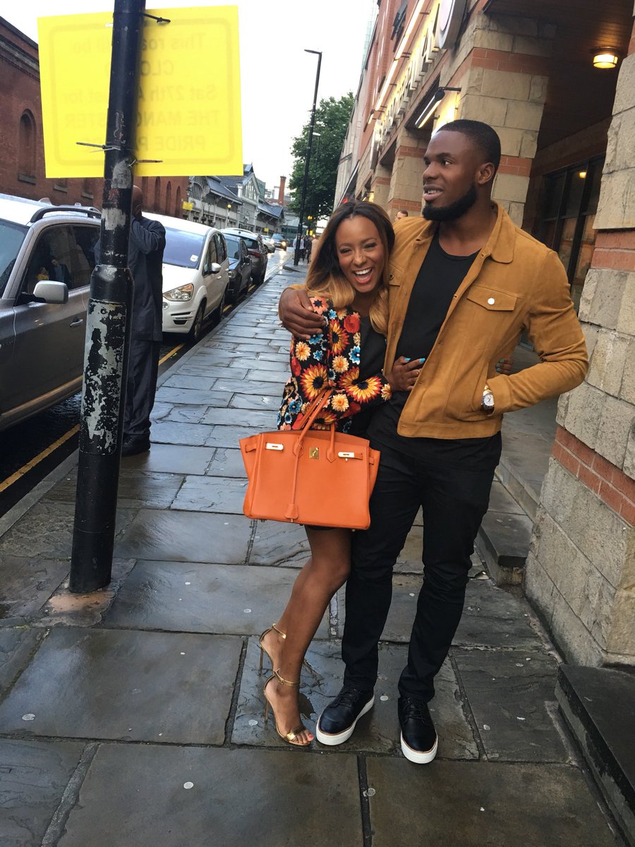 DJ Cuppy and Victor Anichebe.