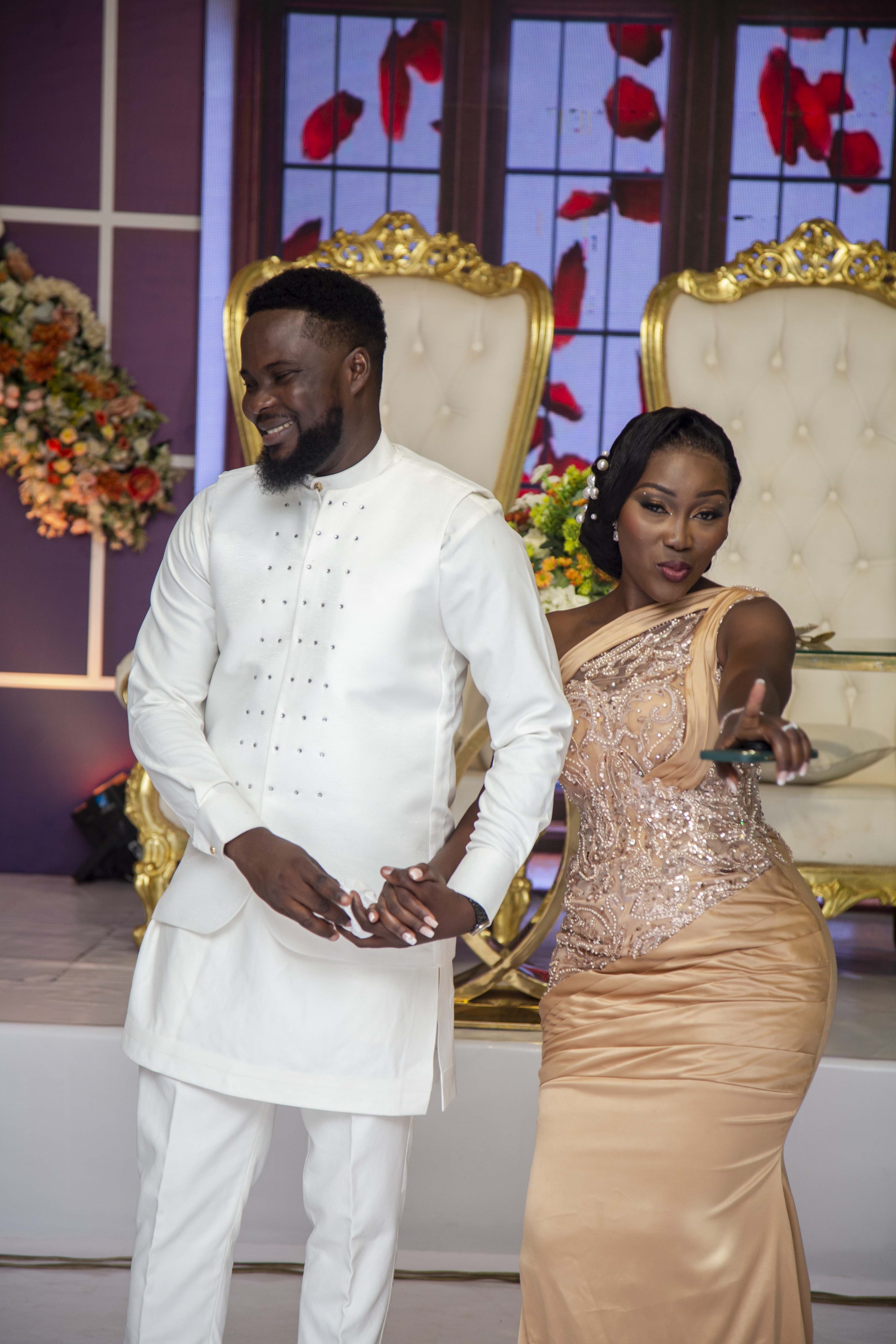 This Ghanaian groom ditched all the suits for traditional outfits on his wedding day