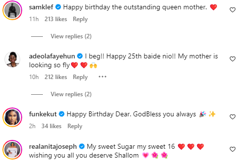 More wishes from Iyabo Ojo's comment section [instagram/ Iyaboojoofpriss]