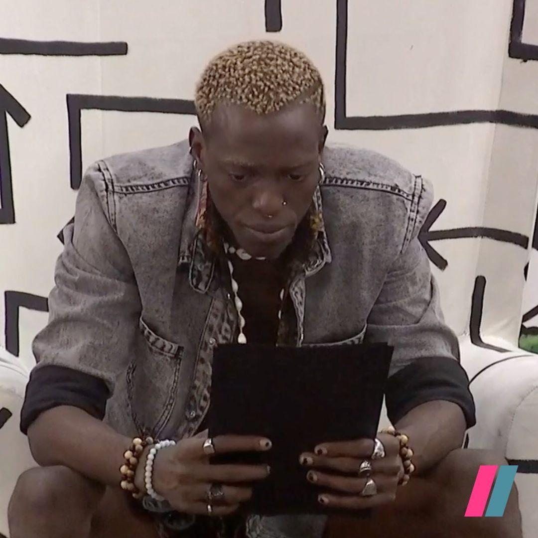 BBNaija season 7 housemate Hermes while in the house[Showmaxnaija]