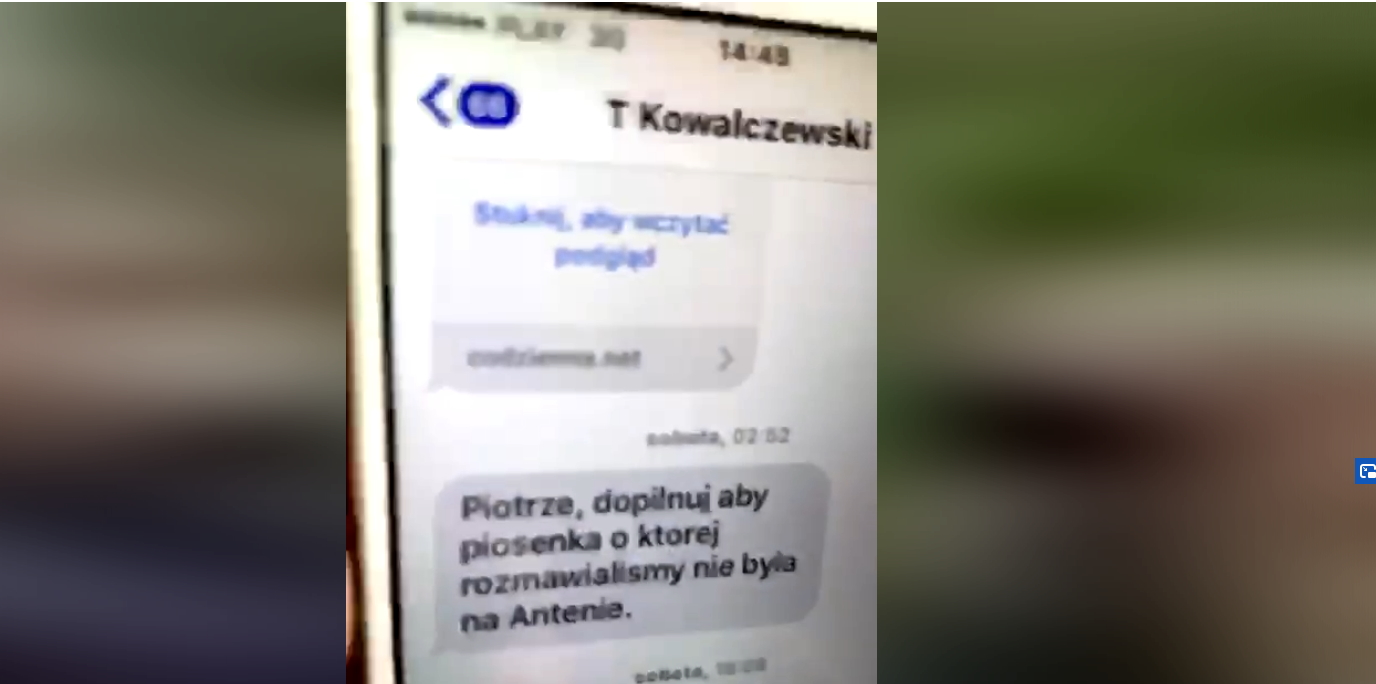 Metz pokazał Olejnik sms-a od dyrektora Trójki z prośbą o usunięcie  piosenki Kazika - Dziennik.pl