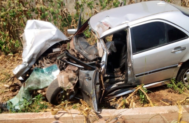 Father and daughter die on the spot as Mercedes Benz collides with Tipper truck