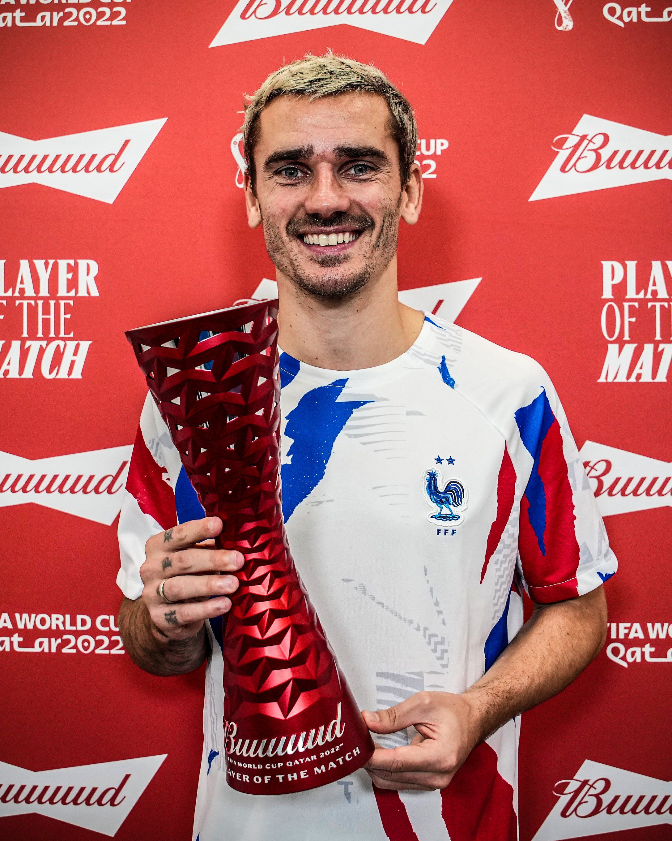 Antoine Griezmann is one of four Atletico Madrid players in the squads for the 2022 World Cup final