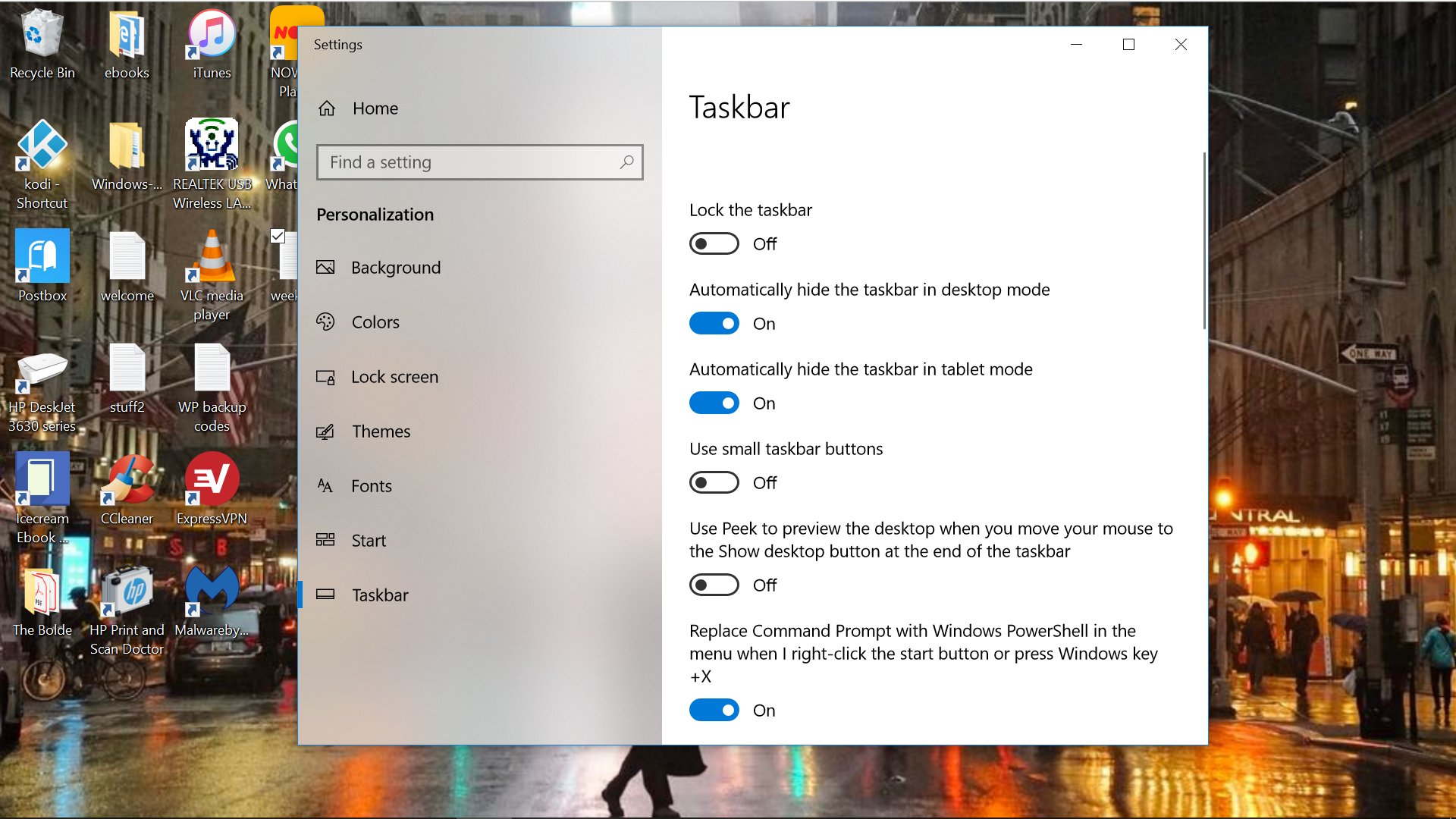 task bar in mac