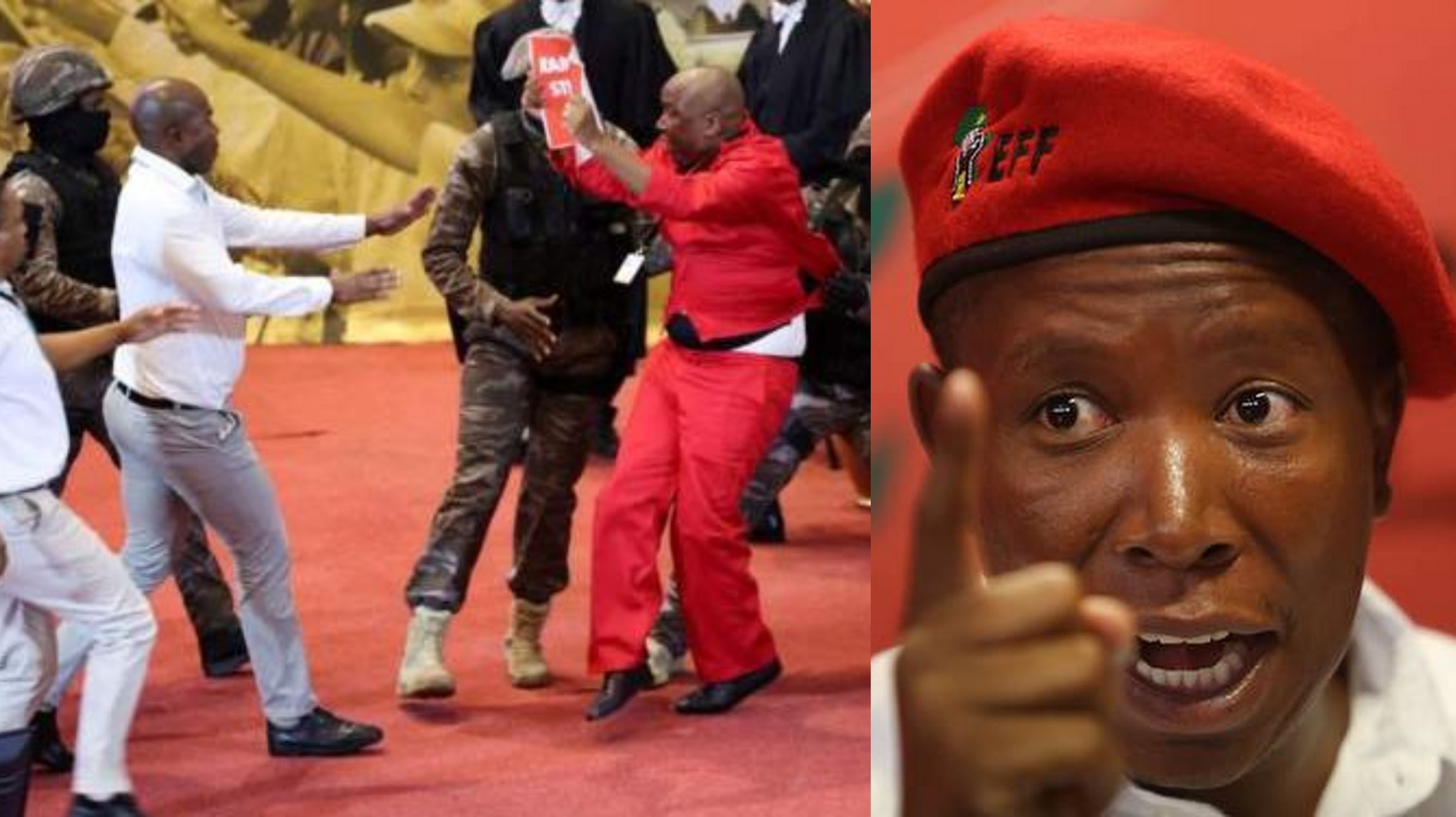 Julius Malema, 5 other EFF MPs suspended from South Africa’s parliament without pay