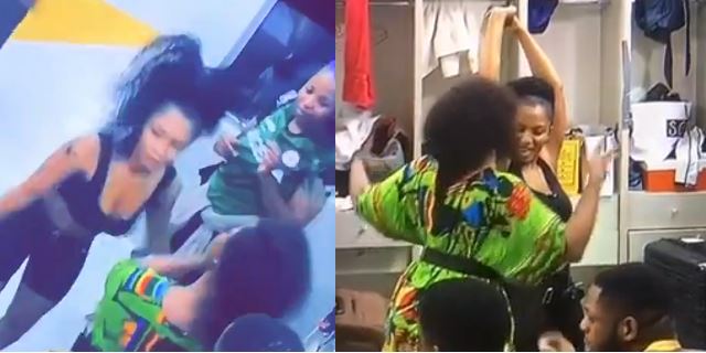 Tacha and Mercy's fight in the house.