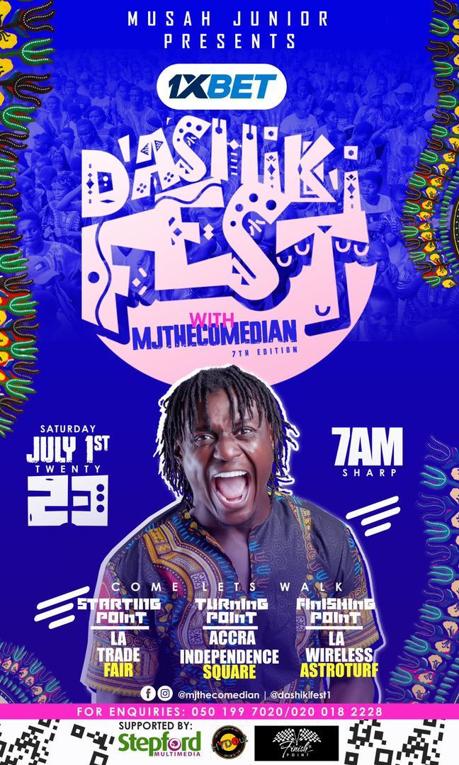 MJ The Comedian’s 7th edition of ‘Dashiki Walk’ scheduled for July 1