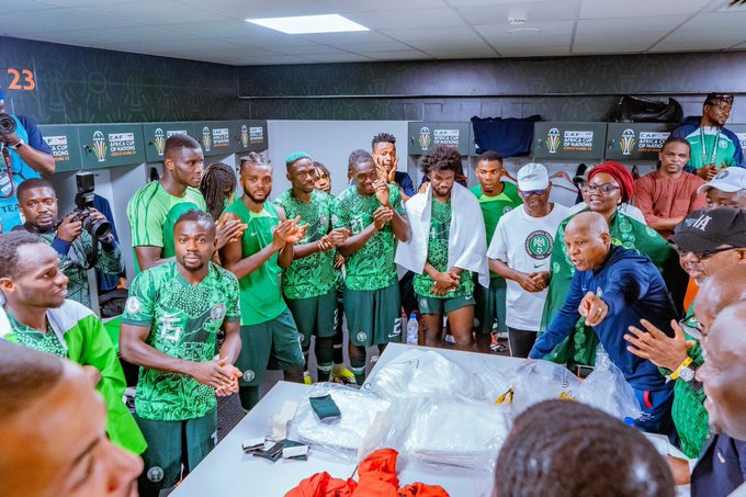 Shettima in the stadium as Super Eagles beat South Africa in AFCON semi-final [Presidency]