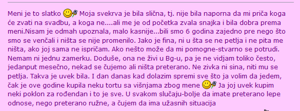 Ova dama otkrila je kako se dobro slaže sa svekrvom