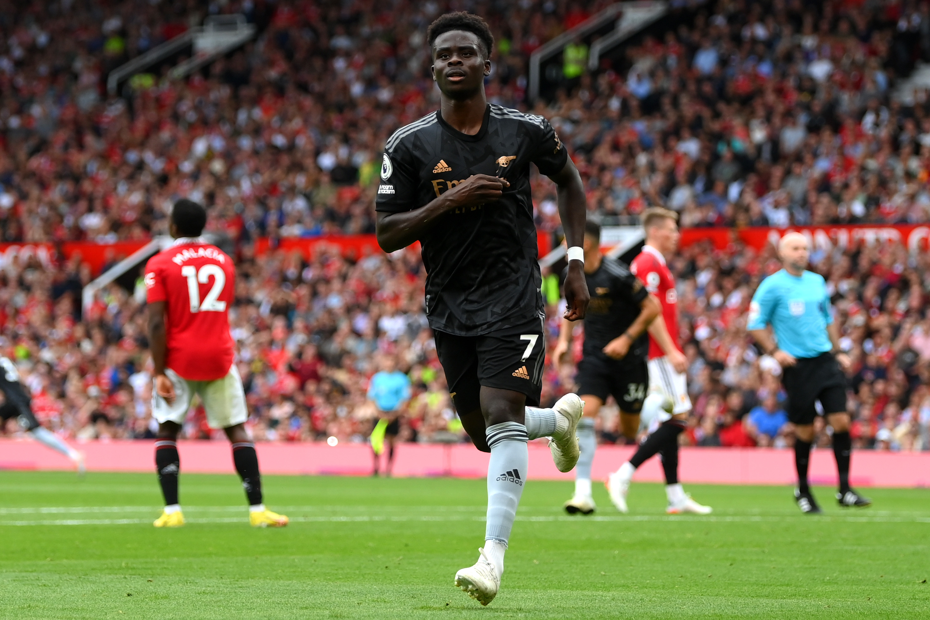 Bukayo Saka scored Arsenal's only goal of the match