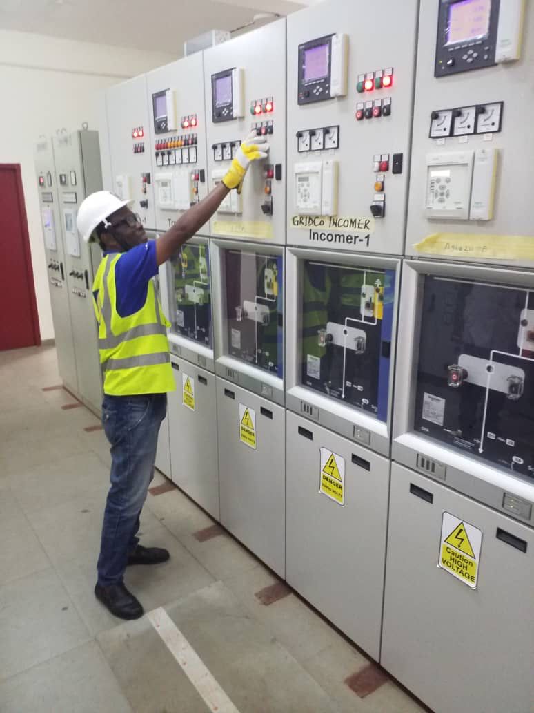 One-of-the-ECG-engineers-operating-the-new-feeder-from-the-Aflao-Bulk-Supply-Point