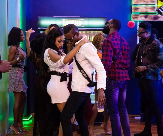 Venita and Omashola had a moment on the show [Africa Magic/BBNaija]