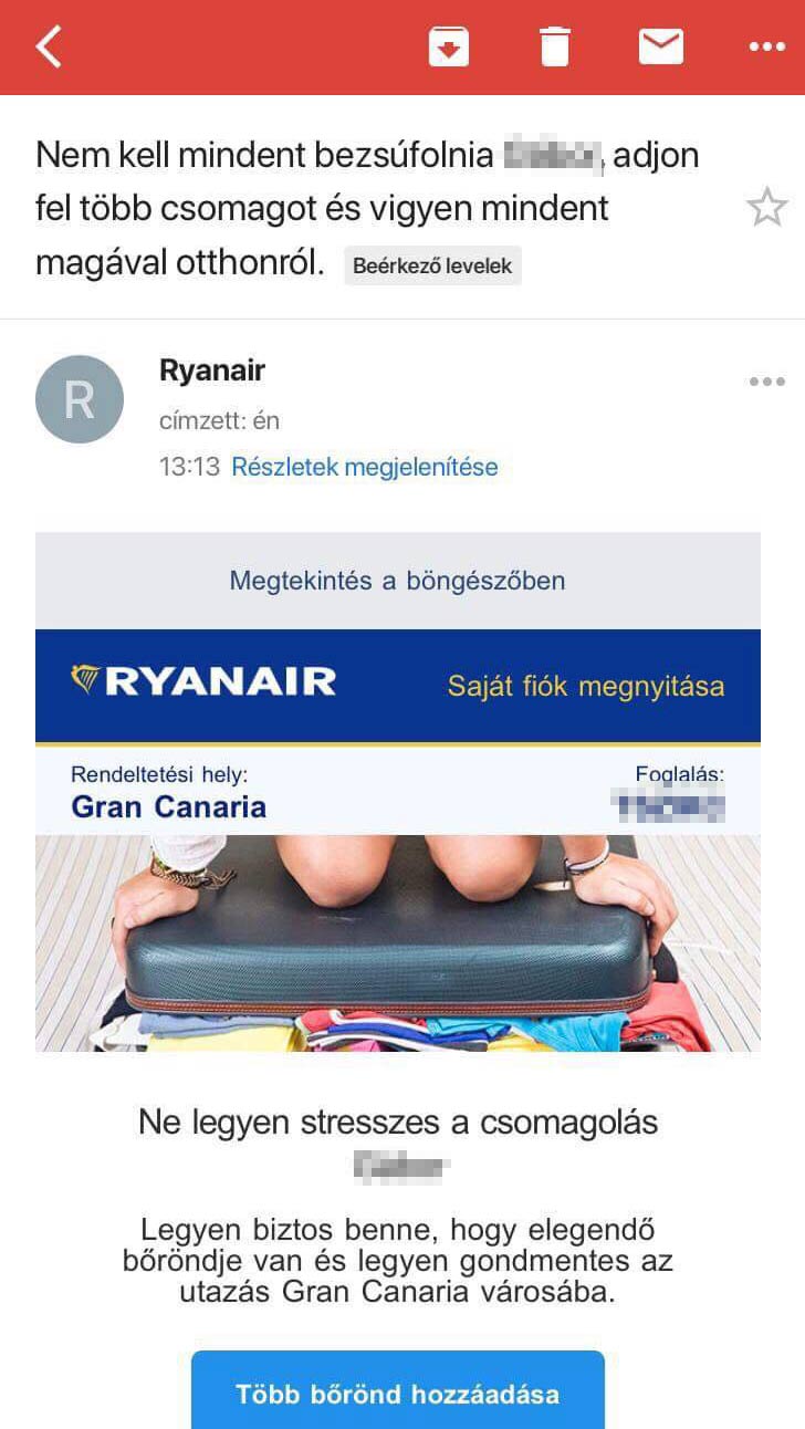 A világon nincs ilyen: itt a Ryanair üzenete, amit a Kanári-szigeteken  csomagok nélkül hagyott magyarok is megkaptak - Blikk