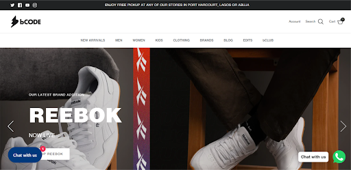bCODE launches a new website as Reebok is set to join ADIDAS, Skechers and  Havaianas on their website | Pulse Nigeria