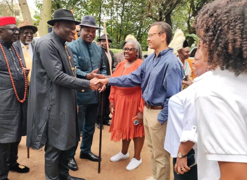 Former Nigerian President Goodluck Jonathan attends nephew's Ruracio in Embu thumbnail