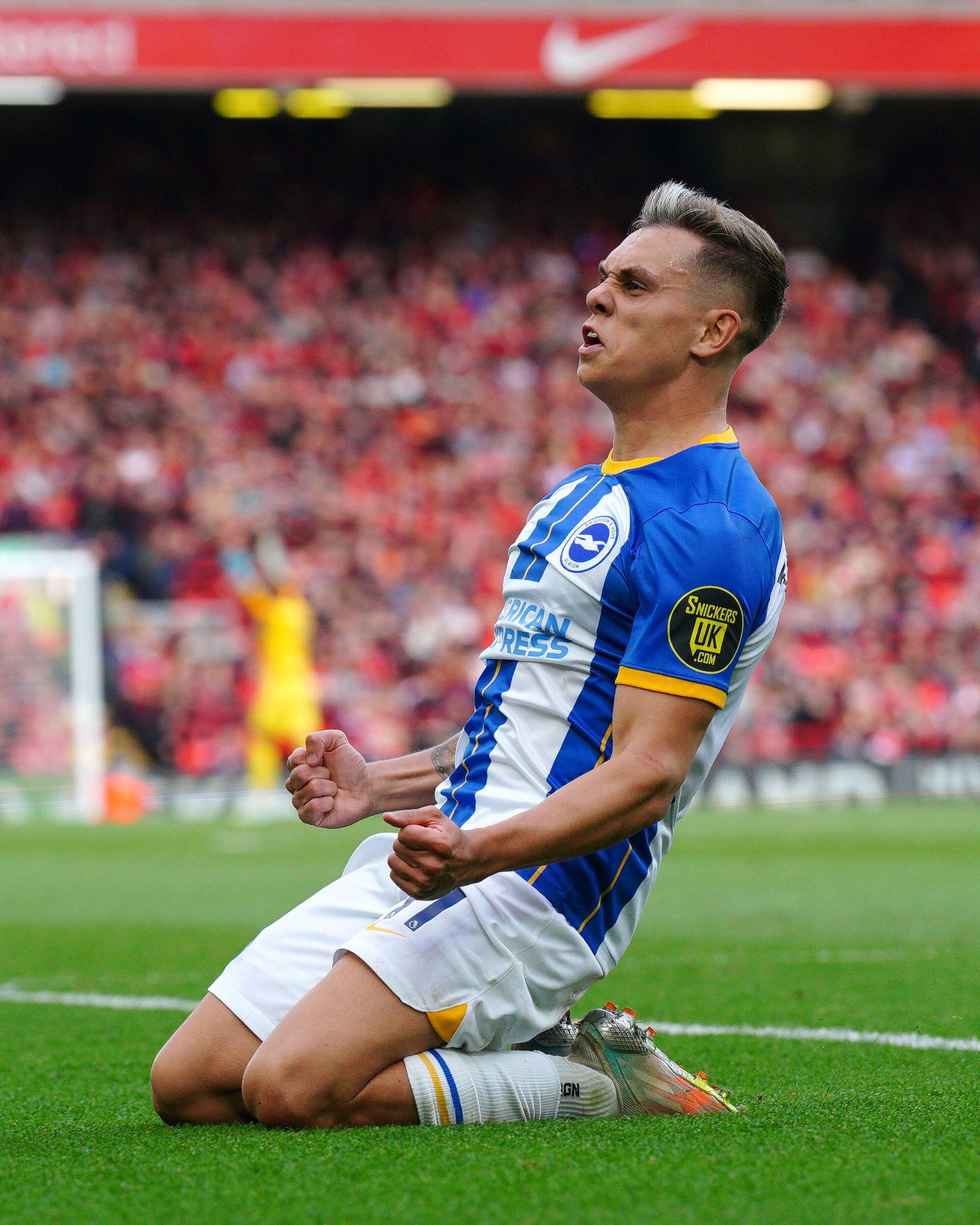 Leandro Trossard opened the scoring for Brighton against Chelsea