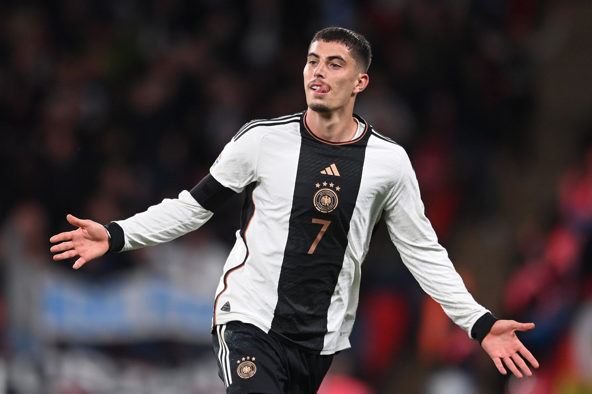 Kai Havertz scored a brace for Germany against England in the UEFA Nations League