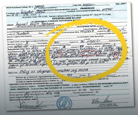 Dokaz:
Prekršajni
nalog