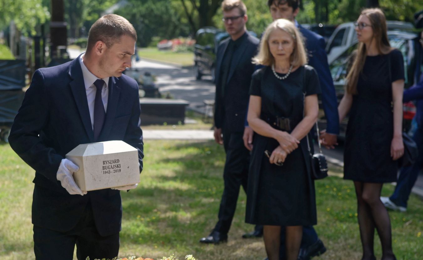 Uroczystośći pogrzebowe Ryszarda Bugajskiego na Cmentarzu Wojskowym Powązki w Warszawie