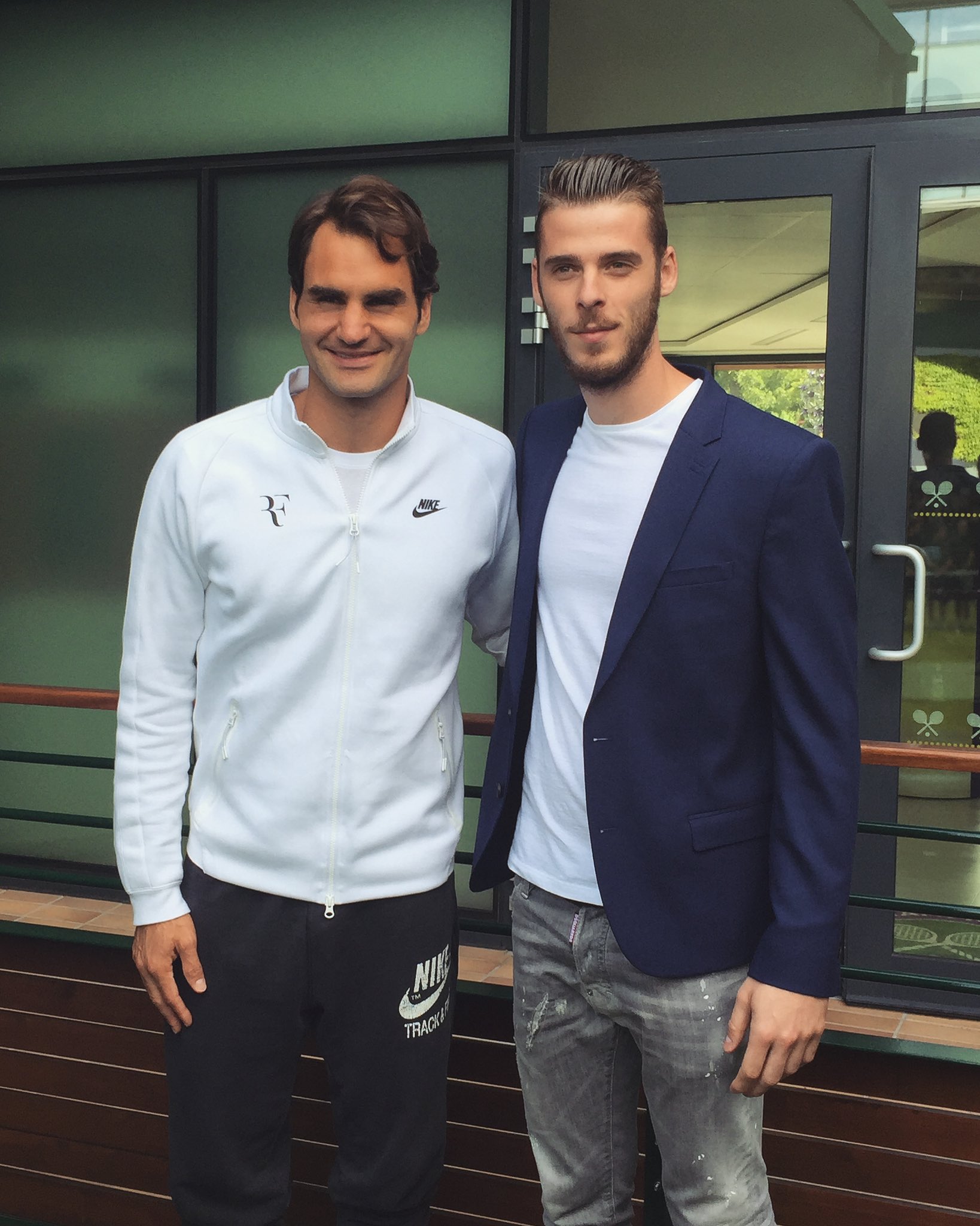 Roger Federer and David de Gea