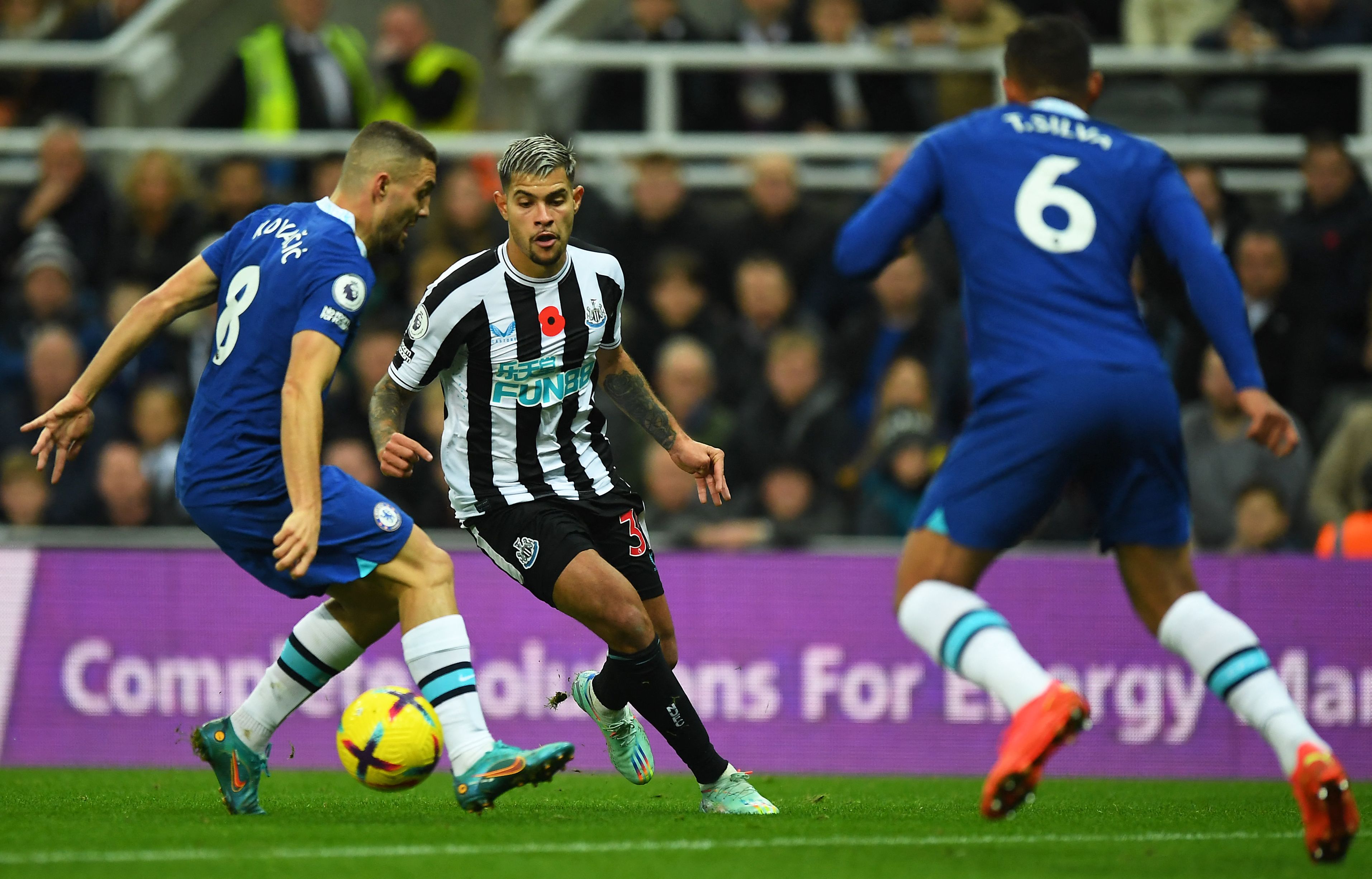 Chelsea were lucky to go into the break with a clean sheet against Newcastle in the Premier League on Saturday