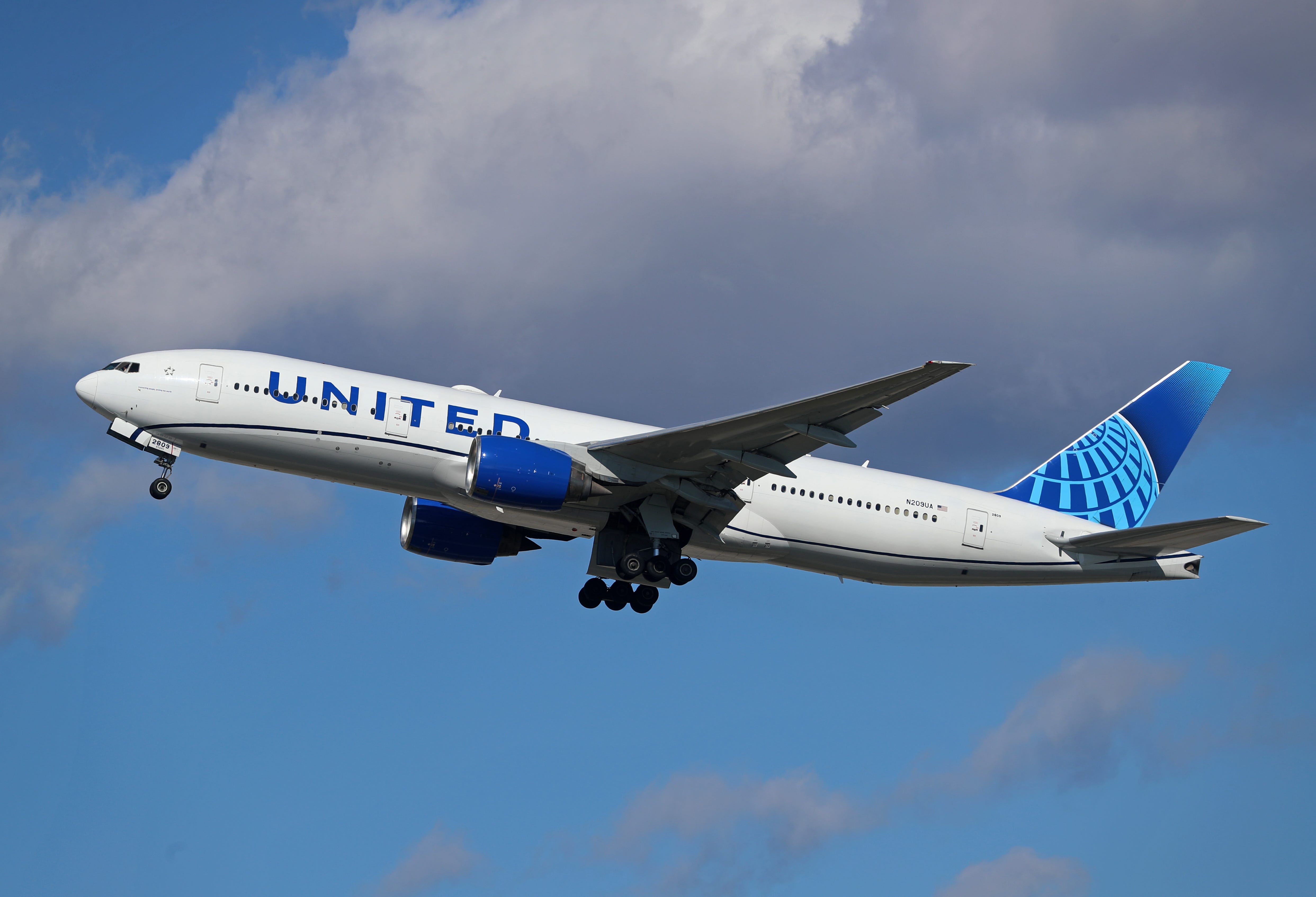 A United Airlines Boeing 777.Urbanandsport/NurPhoto via Getty Images