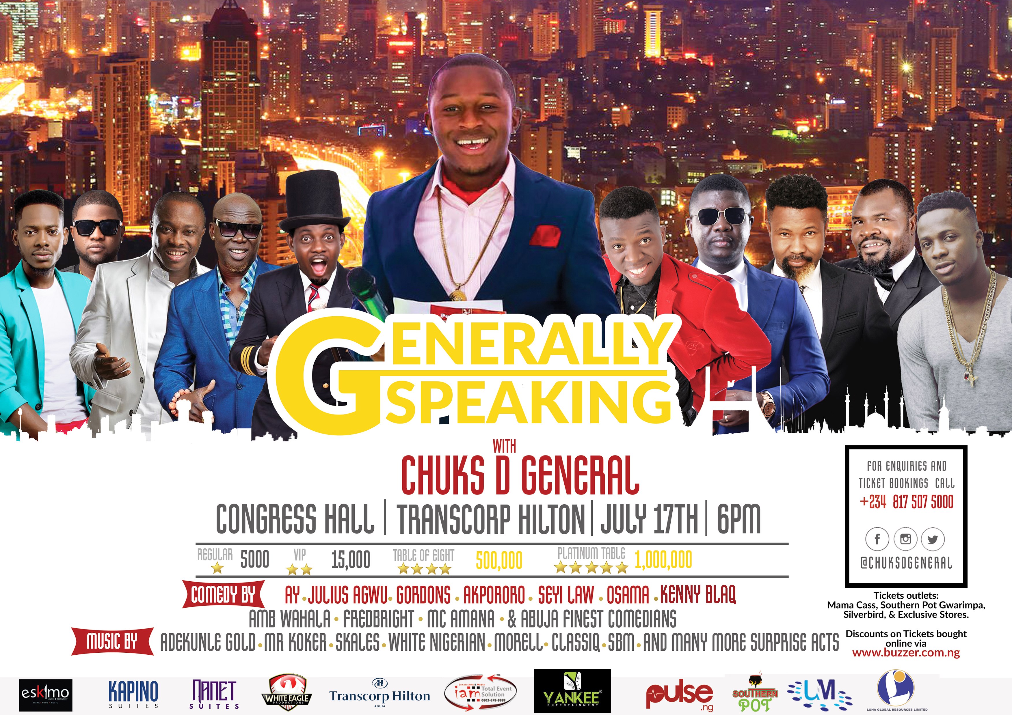 chuks d general ay gordons julius agwu adekunle gold set to storm abuja for comedy show pulse nigeria - images about chuksgeneral on instagram