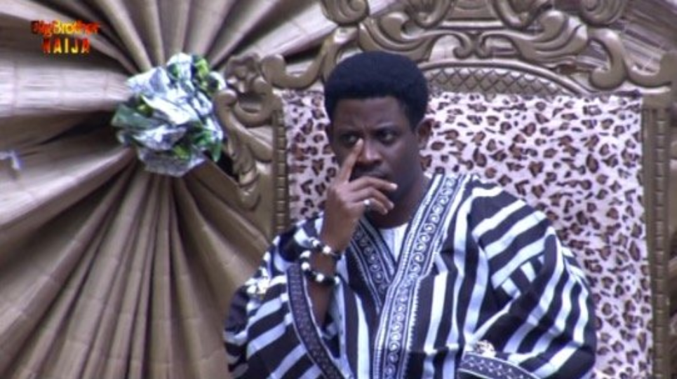 Seyi Awolowo is coronated as the Tor Tiv after emerging the Head of House twice in a row [Twitter/BBNaija]