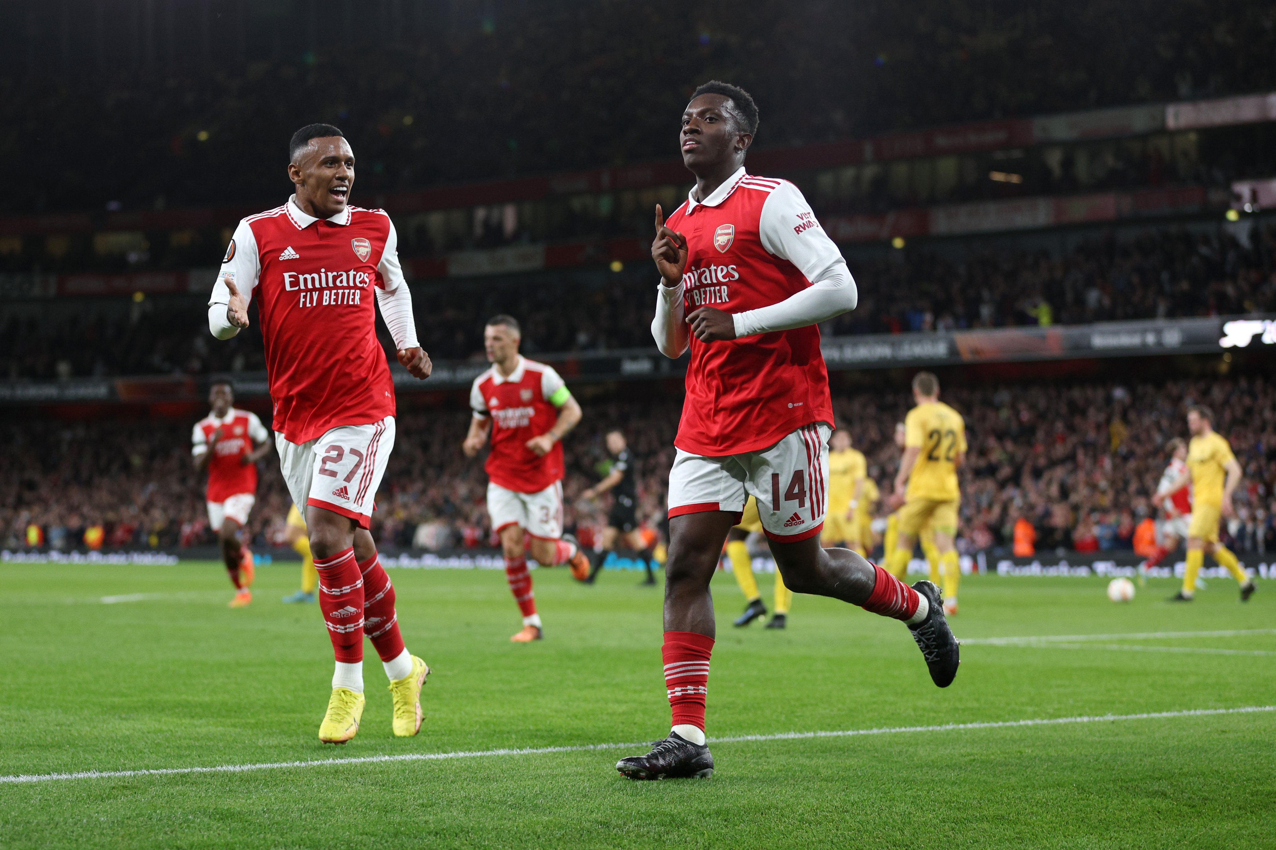 Eddie Nketiah opened the scoring for Arsenal