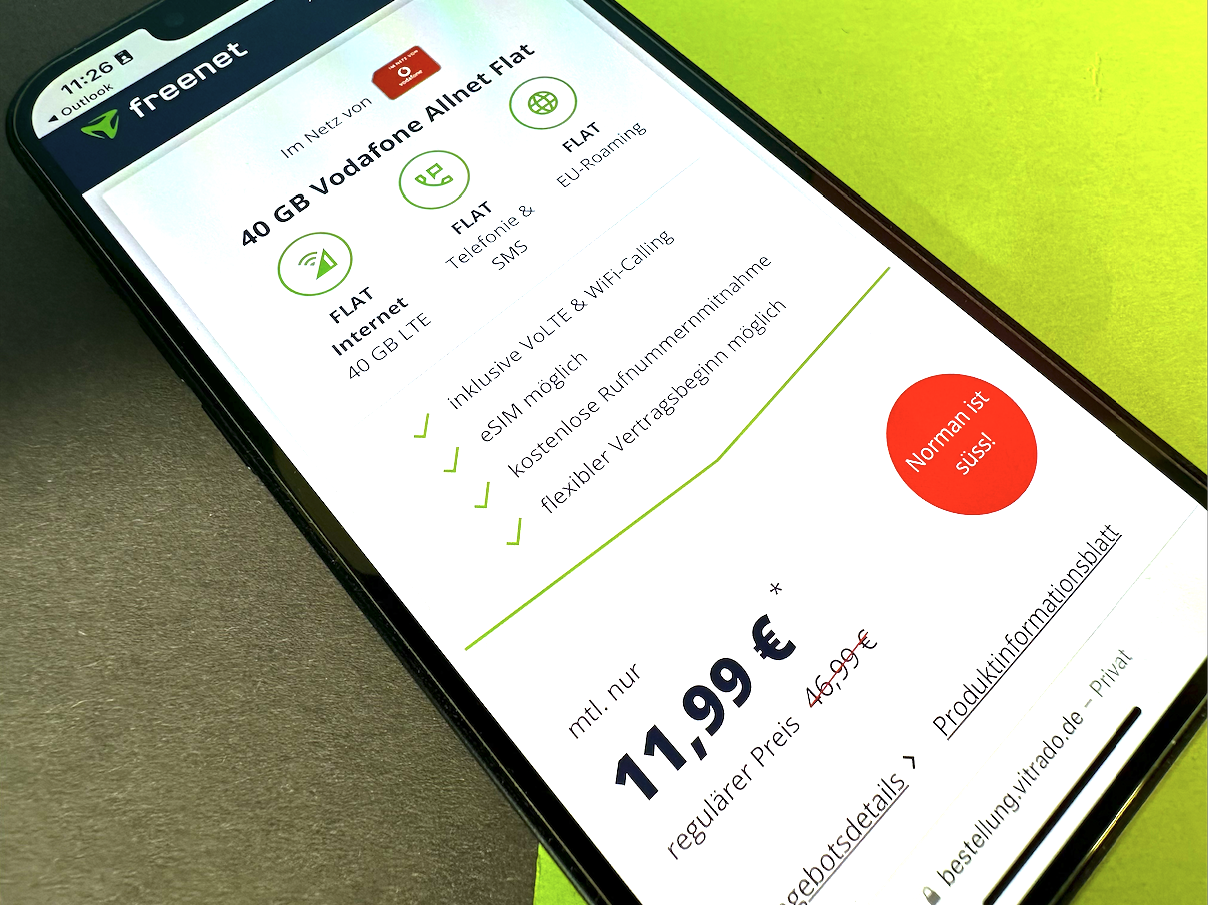 Handytarif-Tipp: 40 GB im Vodafone-Netz für 11,99 Euro im Monat | TechStage