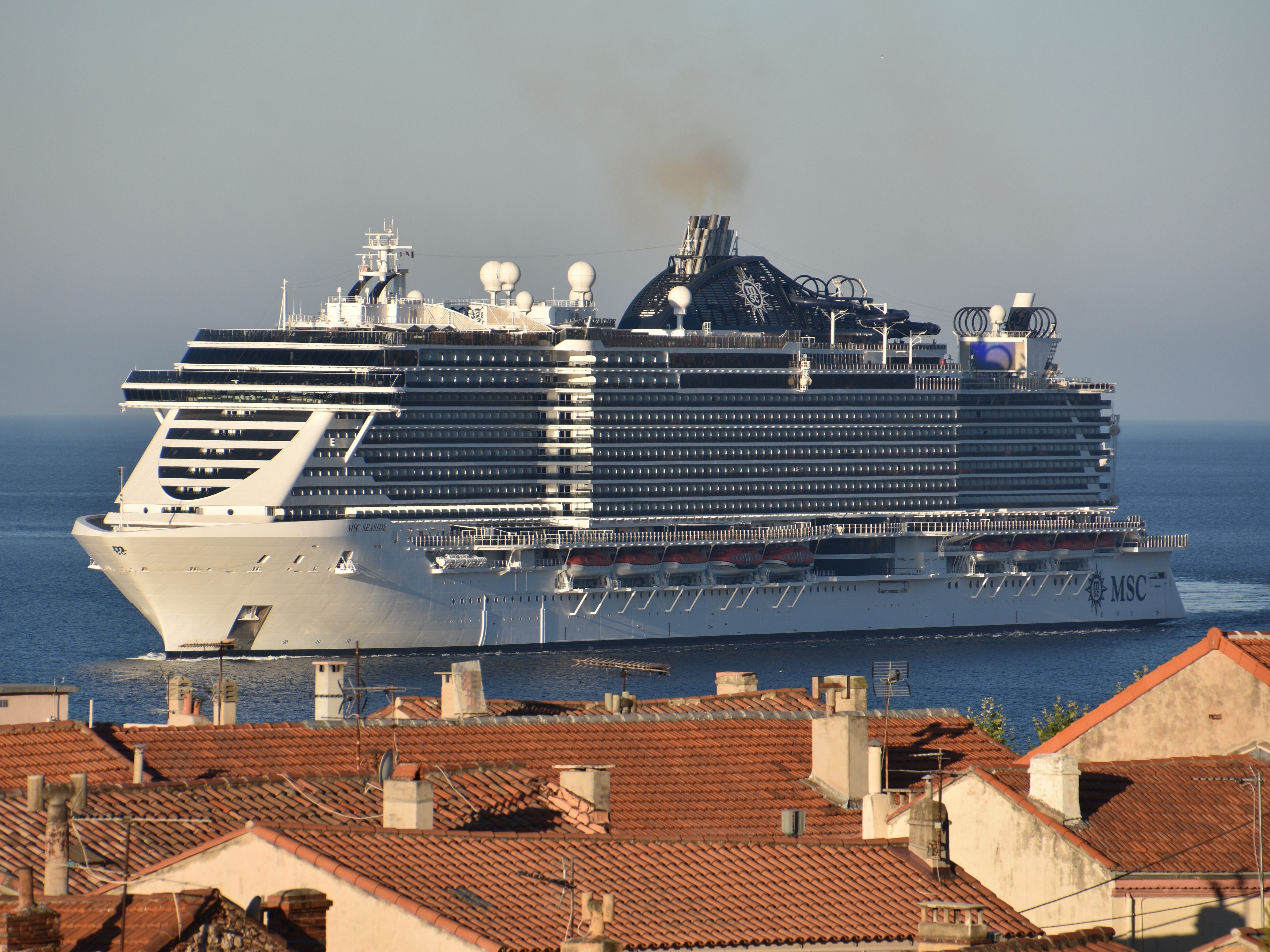 Only one cruise ship, the MSC Seaside, has received a 