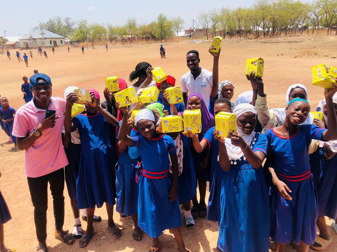 Menstrual Hygiene: UDS student donates sanitary pads to 2 schools in Tamale