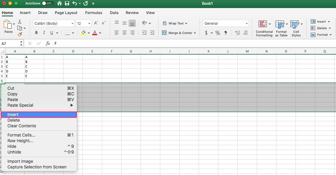 How To Insert Multiple Rows In Microsoft Excel On Your Mac Or Pc 1531