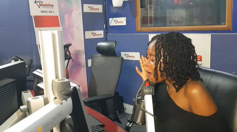 Radio Maisha news anchor Beatrice Maganga breaks down as she exits