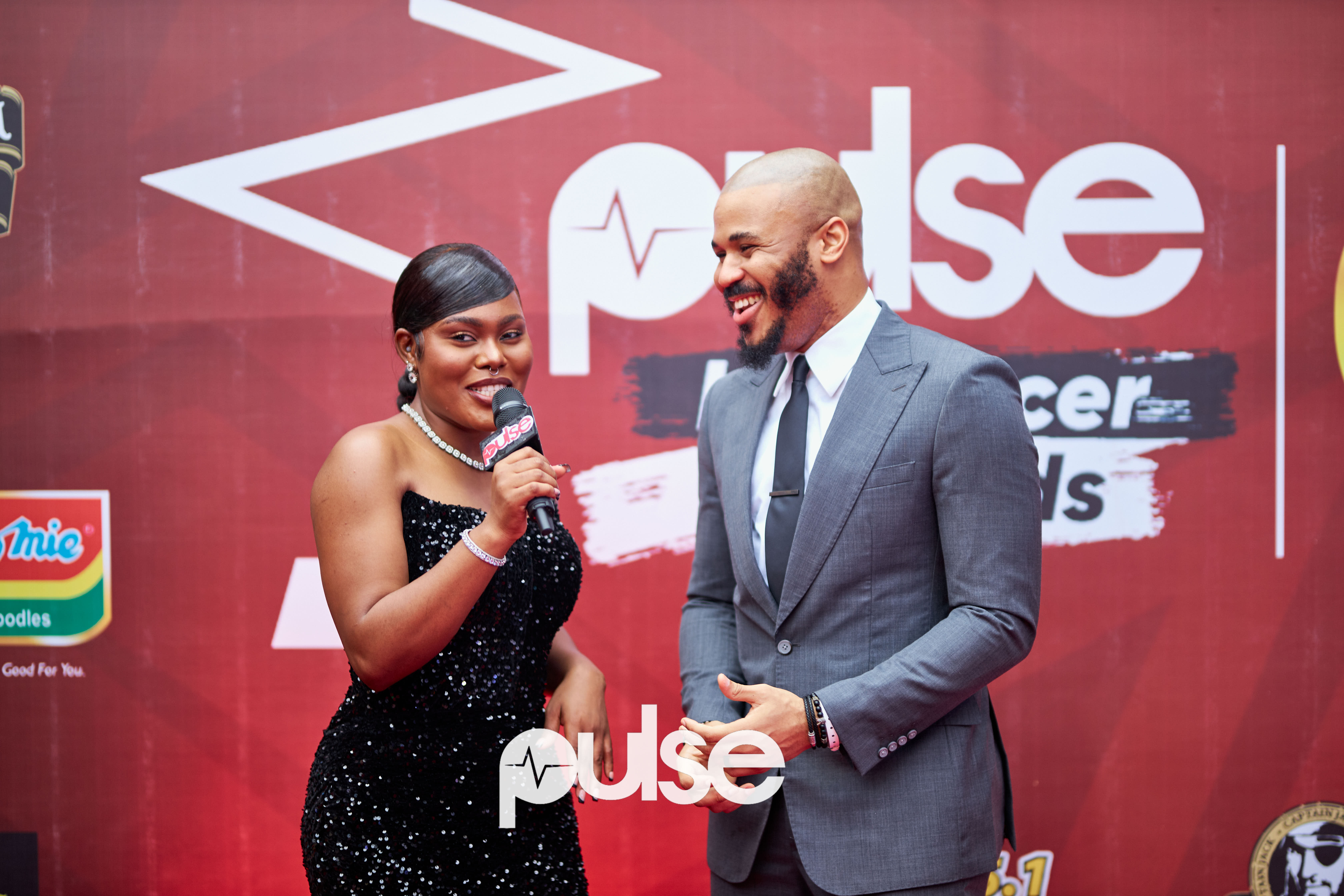 Ozoemena Chukwu (right) at the Pulse Influencer Awards 2023