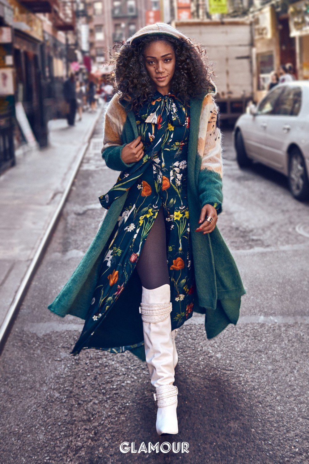 Tiffany Haddish struts through the streets in her Glamour magazine editorial