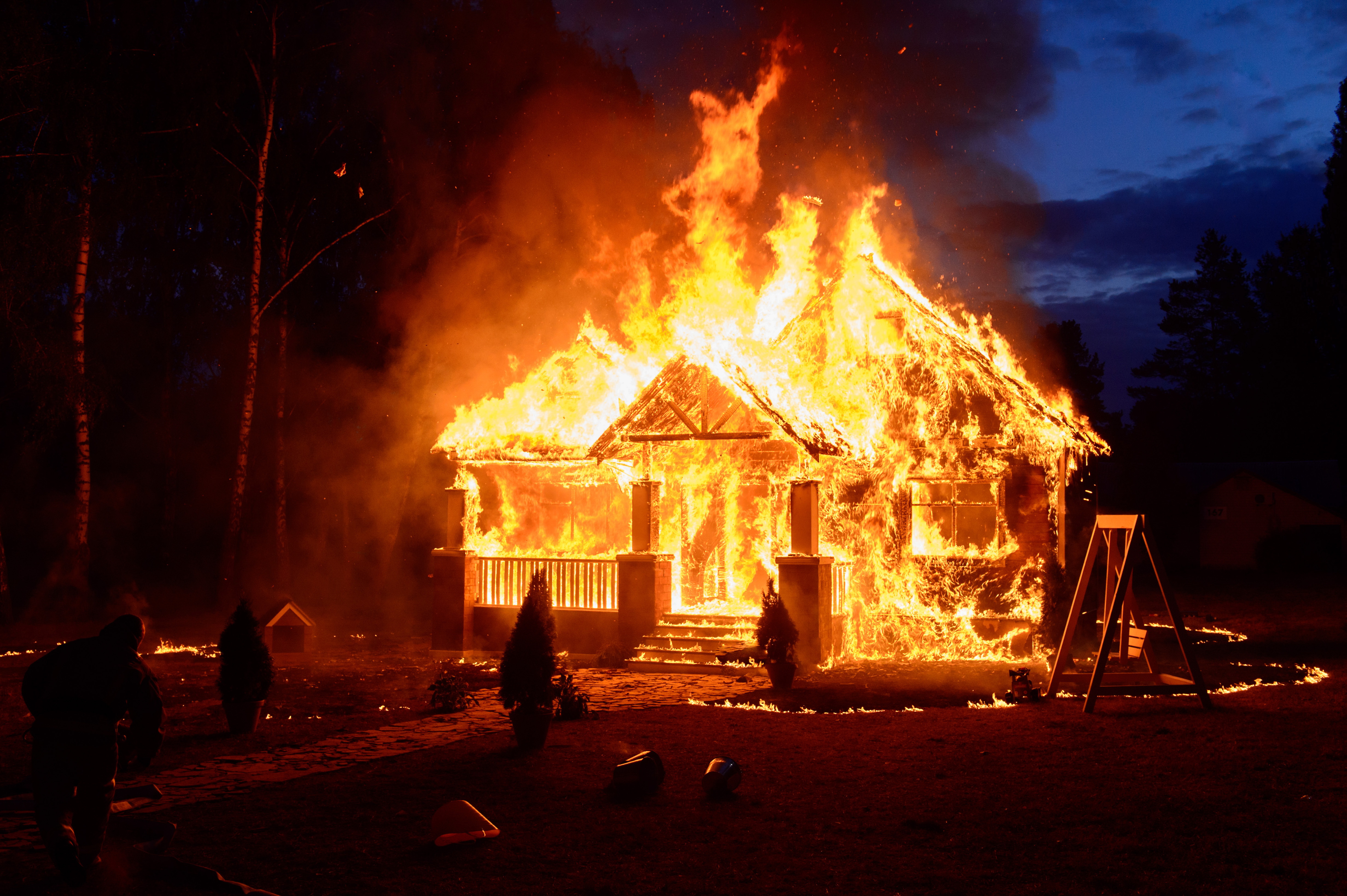 Burning house