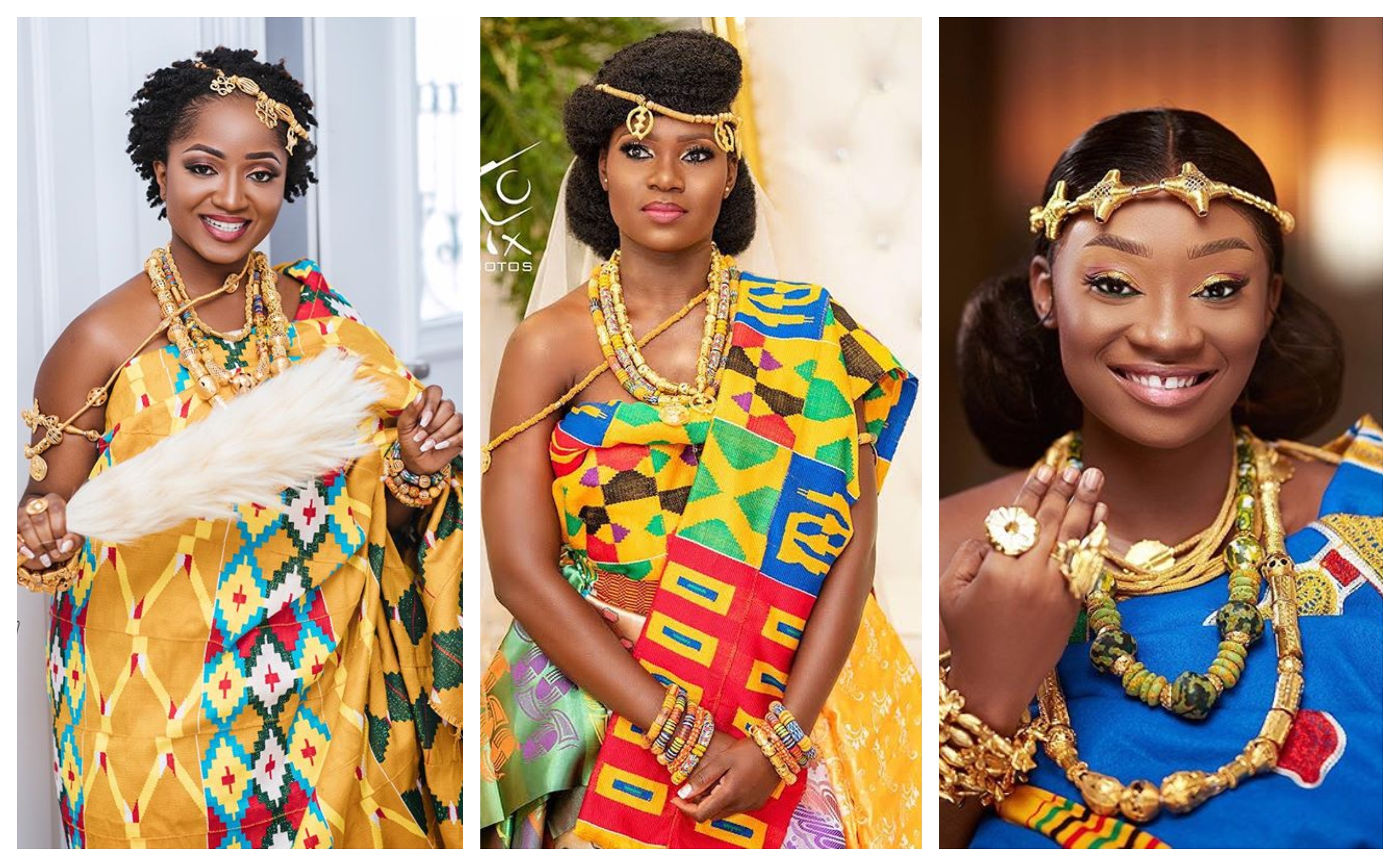 Traditional Slay: Ghanaian Women Wear Variations Of 'Kente' Bridal