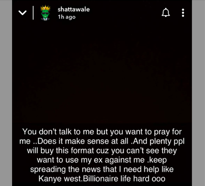 You don’t talk to me but you want to pray for me - Shatta Wale reacts to Michy’s prayer appeal