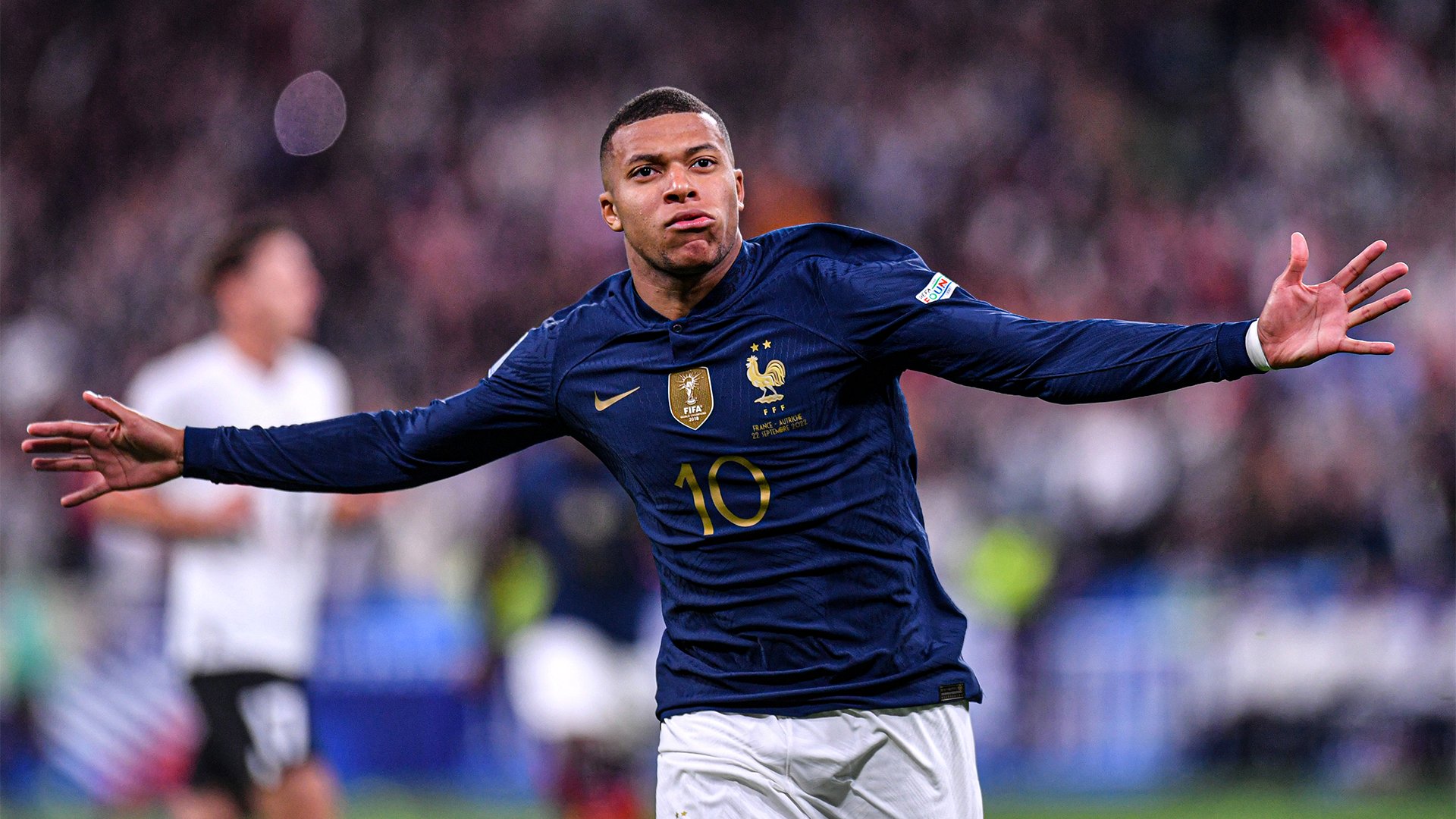 Kylian Mbappe opened the scoring in France's 2-0 win