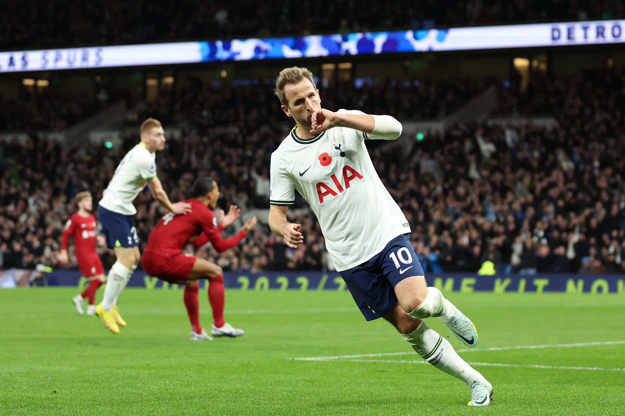 Harry Kane scored for Spurs in their 2-1 loss against Liverpool