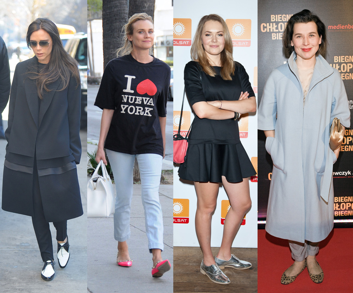Gwiazdy w butach na płaskim obcasie - nowy trend na 2014 - Moda