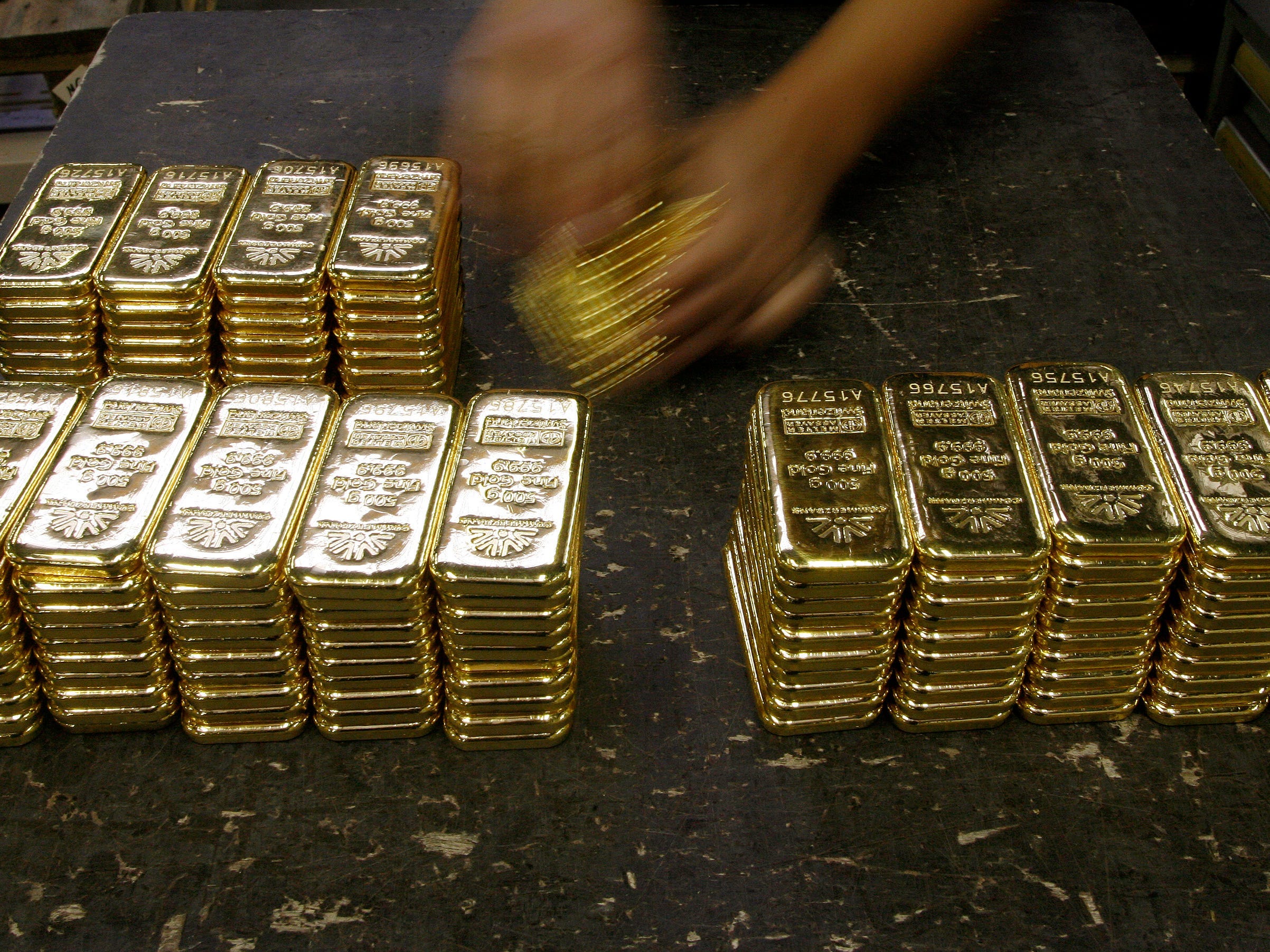 Bank of America thinks gold will hit $3,500 an ounce.REUTERS/Arnd Wiegmann