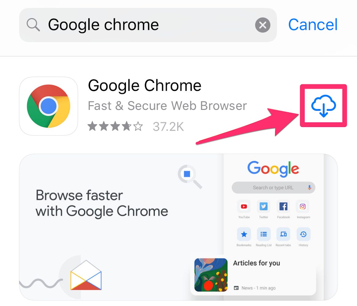 download chrome on iphone