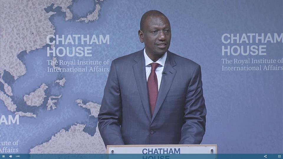 Image result for images of Ruto at Chatham house