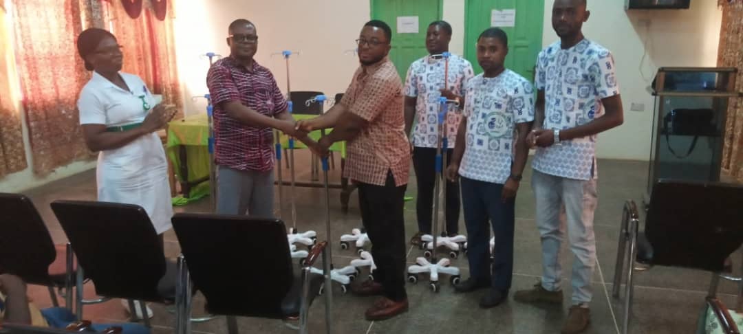 UPNMG donates drip stands to the Volta Regional Hospital