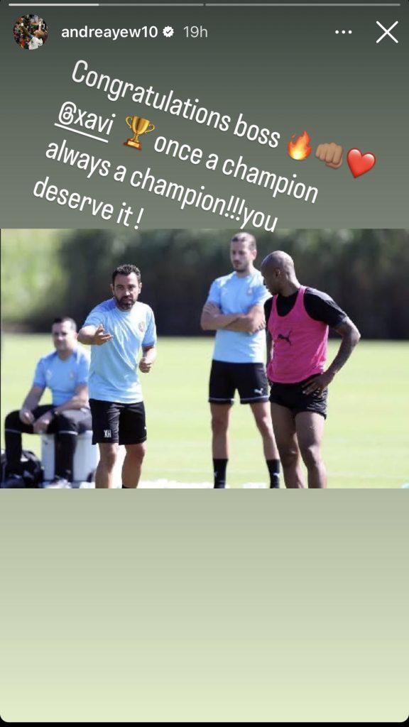 Andre Ayew's Instagram post