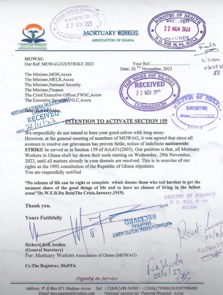 Sarkodie voices concern as mortuary workers in Ghana declare nationwide strike