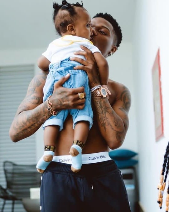 Wizkid shares adorable picture of his 4th son 