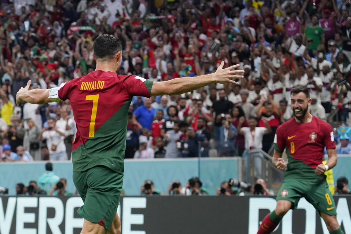 The first goal for Portugal was officially awarded to Bruno Fernandes